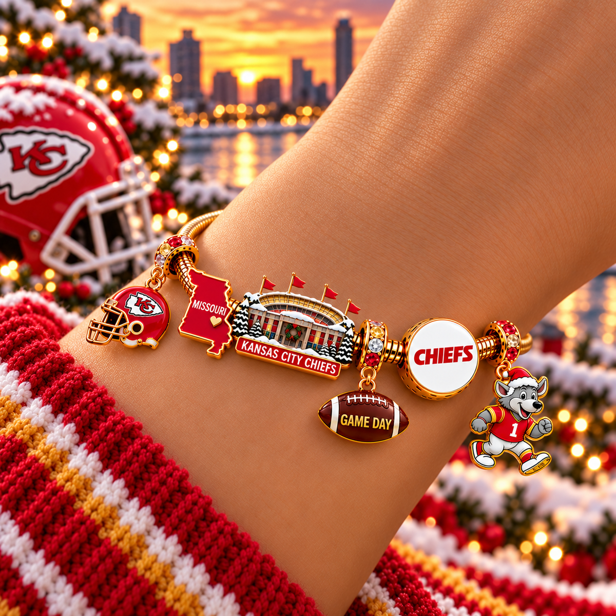 KCC Gold Charm Bracelet Set DNBN