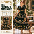 TLOZ Premium Embroidered Velvet Maxi Dress PTKL