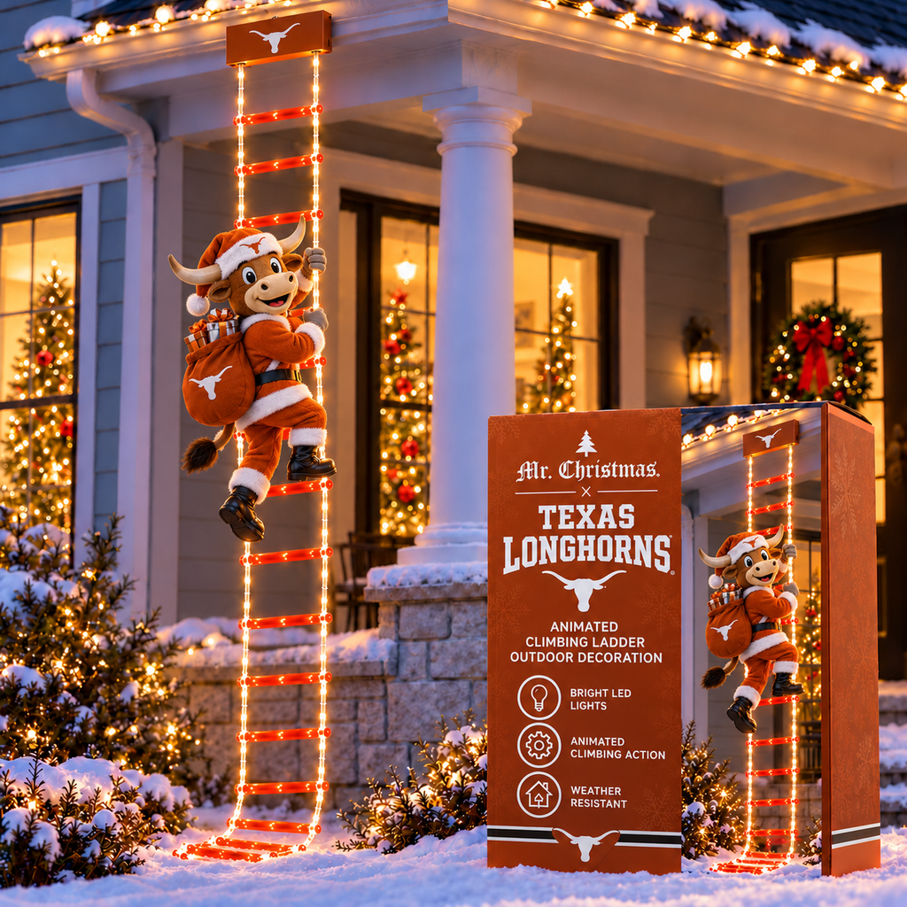 TLS Animated Climbing Ladder Christmas Decoration BMD