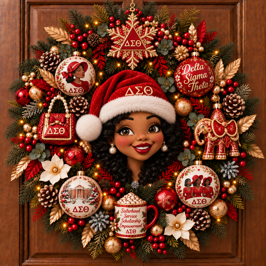 DST Premium Christmas Ornament Wreath NTTB