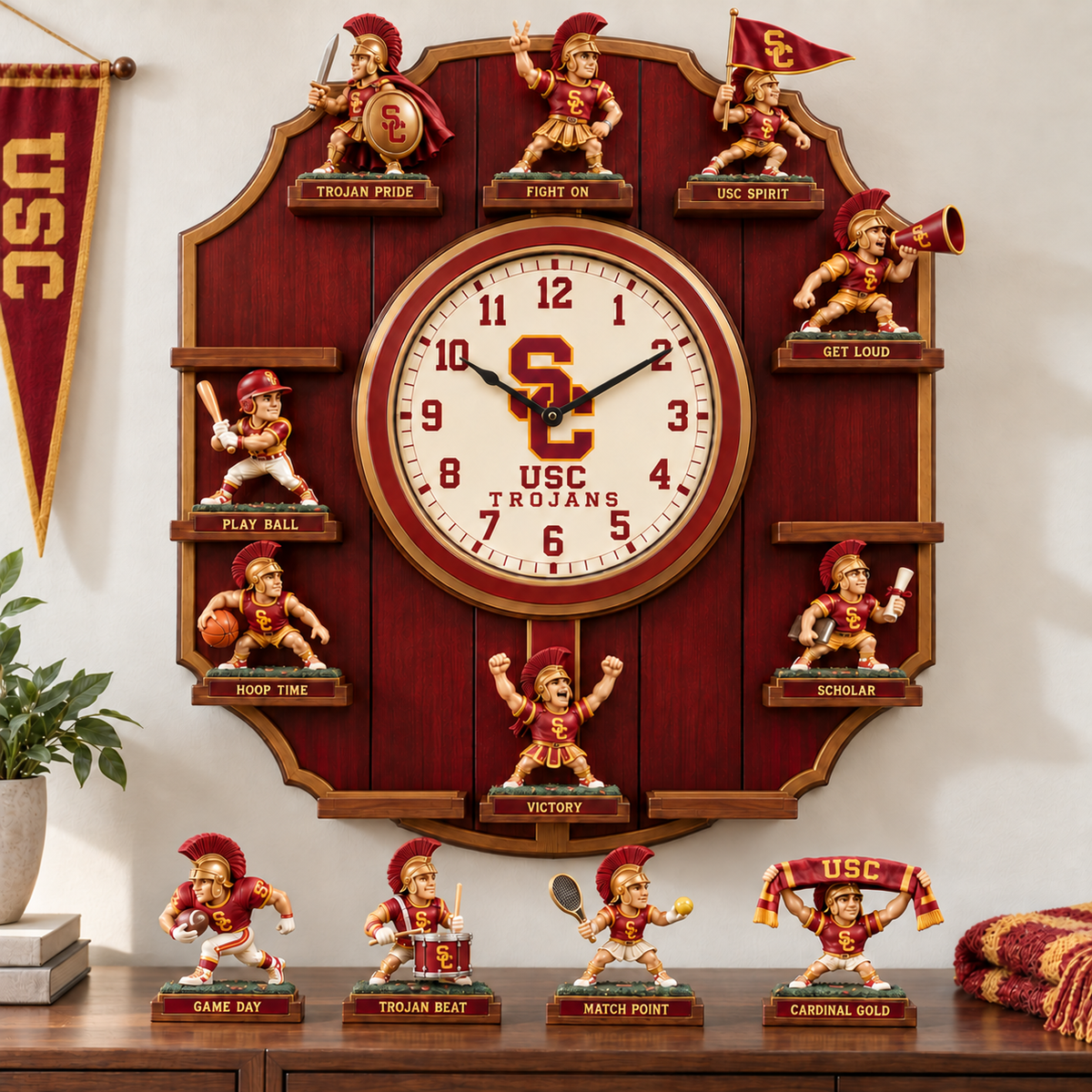 USC Premium Mascot Sculpture Clock Collection PTKL