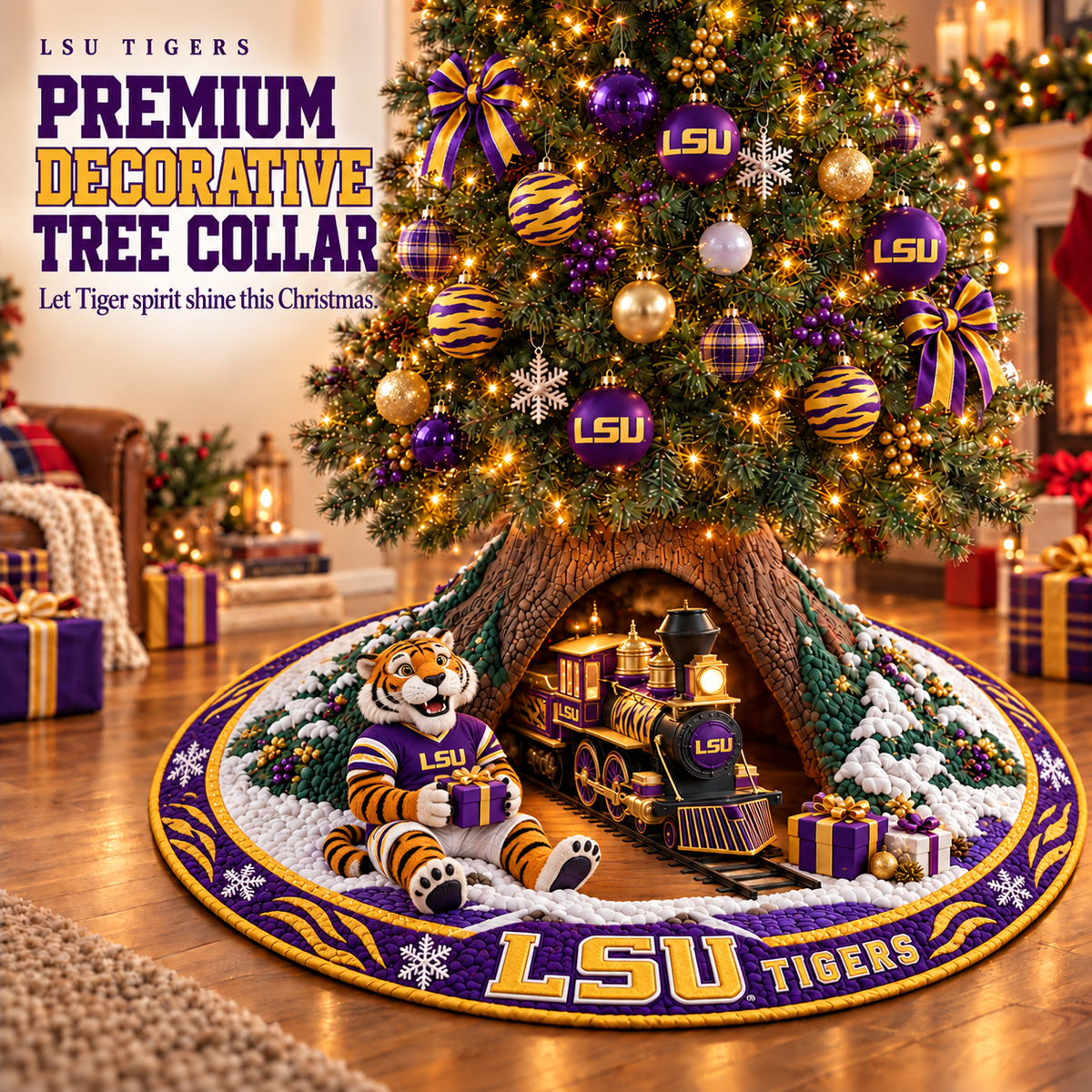 Premium LSU Decorative Tree Collar NTVA
