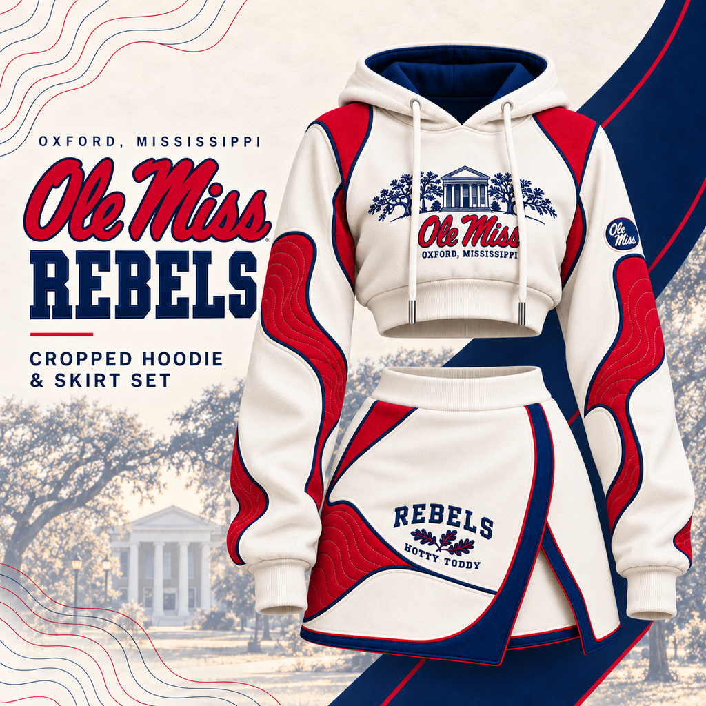 OMR Women’s Cropped Hoodie & Skirt Set DNBN