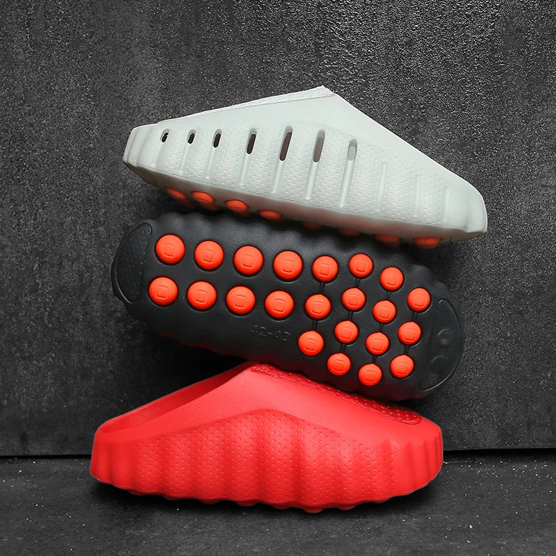 New Men Summer Sandals  Baotou for Men and Women Anti Slip Beach Shoes Outdoor Water Wading Shoes Slippers Men